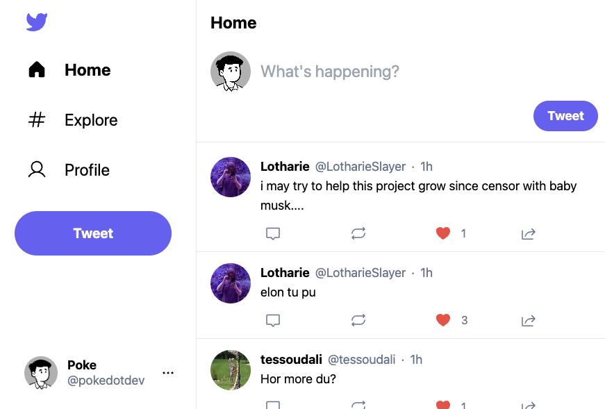 Twitter Clone Thumbnail